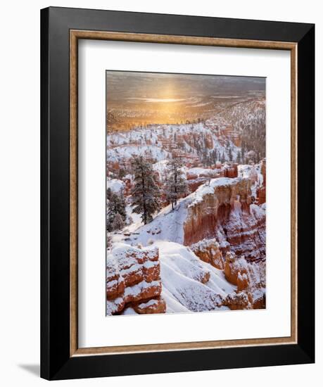 USA, Utah, Bryce Canyon National Park, Sunrise from Sunrise Point after Fresh Snowfall-Ann Collins-Framed Photographic Print