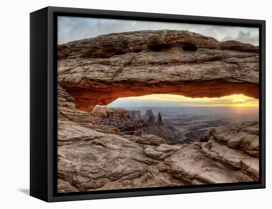 USA, Utah, Canyonlands National Park, Mesa Arch at Sunrise-Mark Sykes-Framed Premier Image Canvas