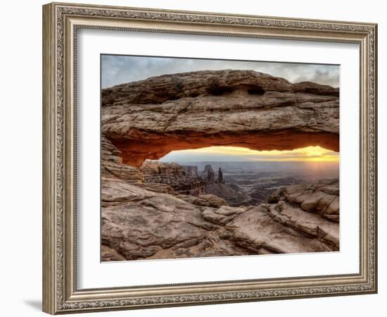 USA, Utah, Canyonlands National Park, Mesa Arch at Sunrise-Mark Sykes-Framed Photographic Print