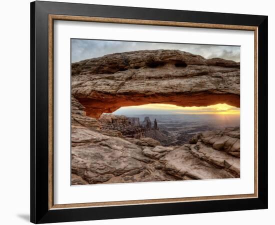 USA, Utah, Canyonlands National Park, Mesa Arch at Sunrise-Mark Sykes-Framed Photographic Print