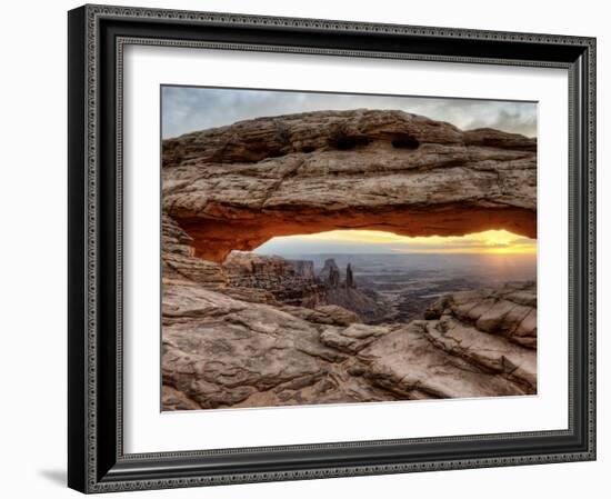 USA, Utah, Canyonlands National Park, Mesa Arch at Sunrise-Mark Sykes-Framed Photographic Print