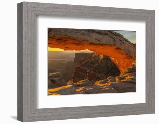 USA, Utah, Canyonlands National Park. Mesa Arch at sunrise.-Jaynes Gallery-Framed Photographic Print