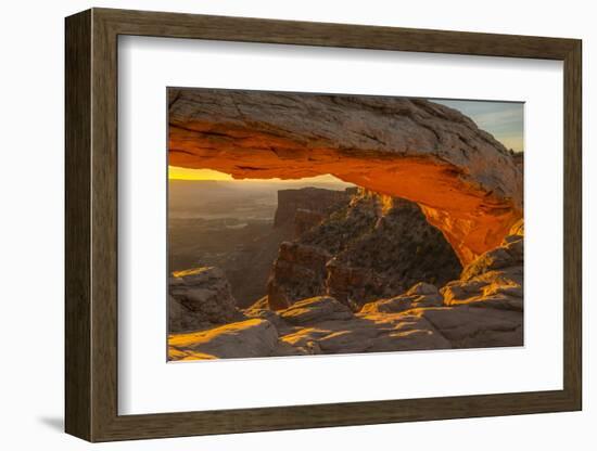 USA, Utah, Canyonlands National Park. Mesa Arch at sunrise.-Jaynes Gallery-Framed Photographic Print