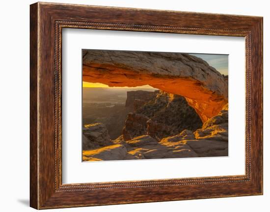 USA, Utah, Canyonlands National Park. Mesa Arch at sunrise.-Jaynes Gallery-Framed Photographic Print