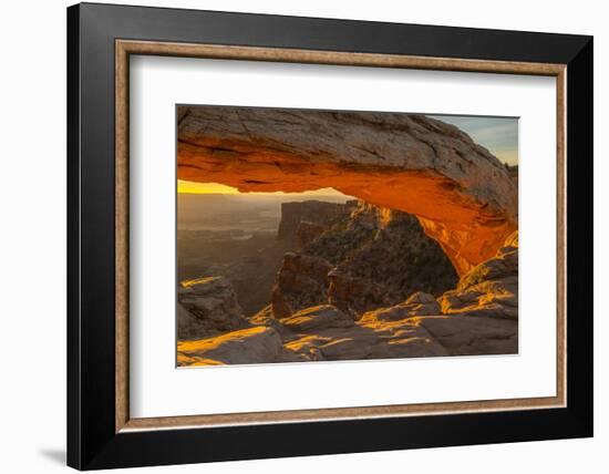 USA, Utah, Canyonlands National Park. Mesa Arch at sunrise.-Jaynes Gallery-Framed Photographic Print