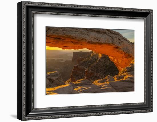 USA, Utah, Canyonlands National Park. Mesa Arch at sunrise.-Jaynes Gallery-Framed Photographic Print