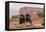 USA, Utah, Canyonlands National Park. Pair of Ravens on Log-Cathy & Gordon Illg-Framed Premier Image Canvas