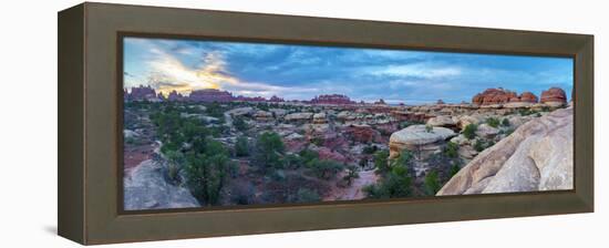 Usa, Utah, Canyonlands National Park, the Needles District, Chesler Park Trail-Alan Copson-Framed Premier Image Canvas