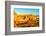 USA, Utah, Capitol Reef National Park. Eroded rock formations and mountain.-Jaynes Gallery-Framed Photographic Print