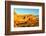 USA, Utah, Capitol Reef National Park. Eroded rock formations and mountain.-Jaynes Gallery-Framed Photographic Print