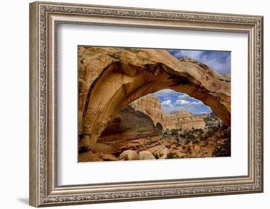 USA, Utah, Capitol Reef National Park, Hickman Bridge-Charles Gurche-Framed Photographic Print