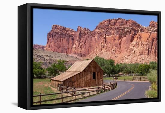 USA, Utah, Capitol Reef National Park, Historical Place Fruita, Barn-Catharina Lux-Framed Premier Image Canvas