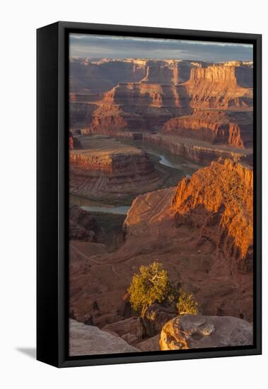 USA, Utah, Dead Horse Point State Park. Sunrise on Colorado River-Cathy & Gordon Illg-Framed Premier Image Canvas