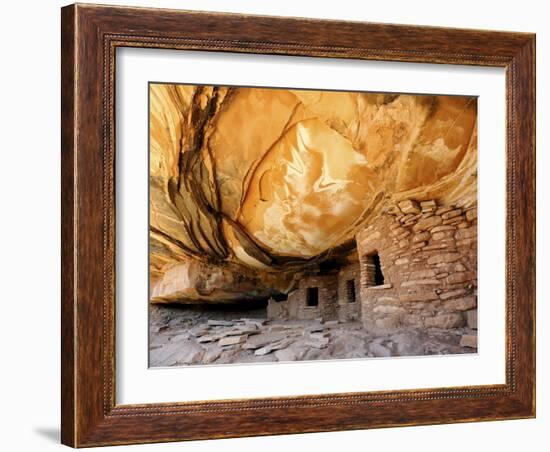 USA, Utah, Fallen Roof Ruin Cliff Dwelling-Mark Sykes-Framed Photographic Print