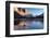 USA, Utah. Fisher Towers, La Sal Mountains, and canyon walls reflected in the icy Colorado River.-Judith Zimmerman-Framed Photographic Print