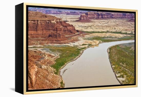 USA, Utah, Glen Canyon, Hite Overlook Colorado River. Lake Powell-Bernard Friel-Framed Premier Image Canvas