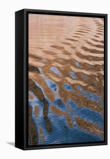 USA, Utah, Glen Canyon National Recreation Area. Abstract design of canyon wall and sky reflections-Judith Zimmerman-Framed Premier Image Canvas