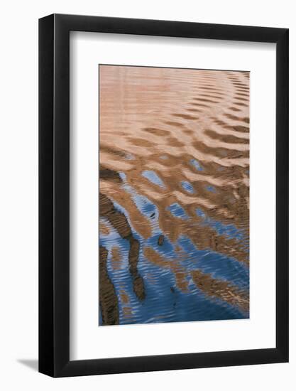 USA, Utah, Glen Canyon National Recreation Area. Abstract design of canyon wall and sky reflections-Judith Zimmerman-Framed Photographic Print