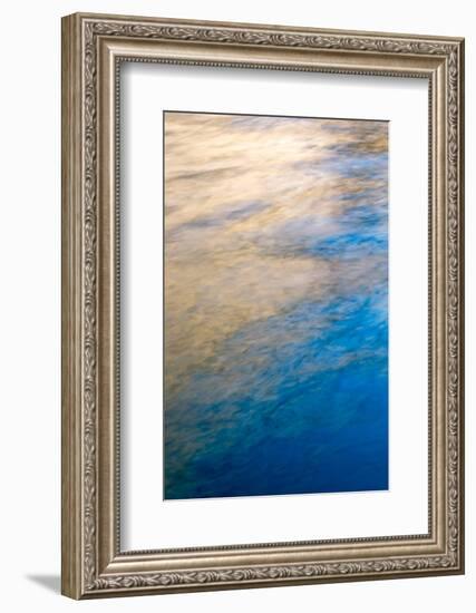 USA, Utah, Glen Canyon National Recreation Area. Abstract design of canyon wall and sky reflections-Judith Zimmerman-Framed Photographic Print