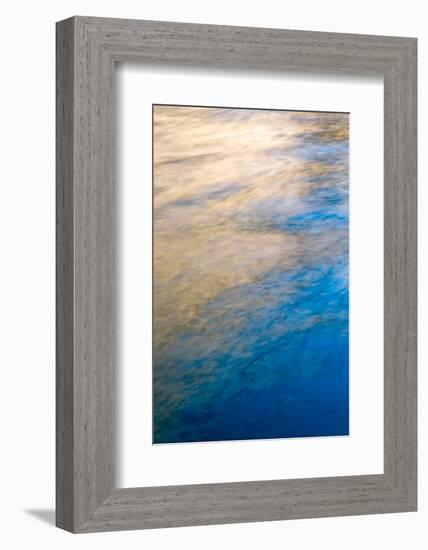 USA, Utah, Glen Canyon National Recreation Area. Abstract design of canyon wall and sky reflections-Judith Zimmerman-Framed Photographic Print