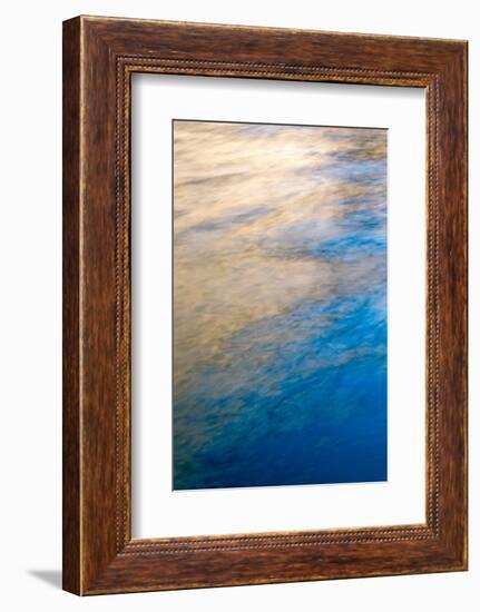 USA, Utah, Glen Canyon National Recreation Area. Abstract design of canyon wall and sky reflections-Judith Zimmerman-Framed Photographic Print