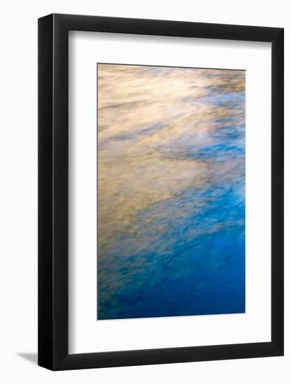 USA, Utah, Glen Canyon National Recreation Area. Abstract design of canyon wall and sky reflections-Judith Zimmerman-Framed Photographic Print