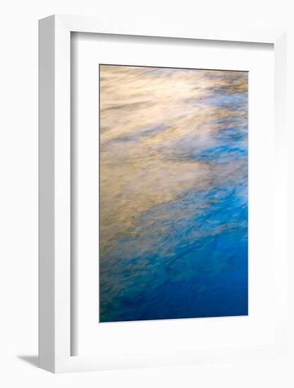 USA, Utah, Glen Canyon National Recreation Area. Abstract design of canyon wall and sky reflections-Judith Zimmerman-Framed Photographic Print