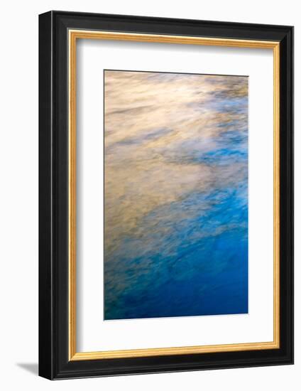 USA, Utah, Glen Canyon National Recreation Area. Abstract design of canyon wall and sky reflections-Judith Zimmerman-Framed Photographic Print