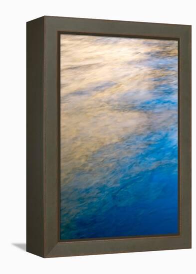 USA, Utah, Glen Canyon National Recreation Area. Abstract design of canyon wall and sky reflections-Judith Zimmerman-Framed Premier Image Canvas