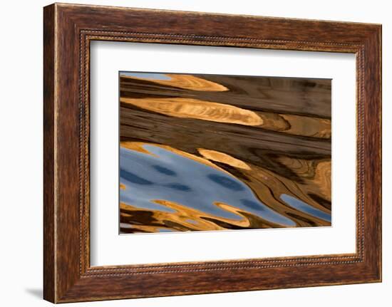 USA, Utah, Glen Canyon National Recreation Area. Abstract design of canyon wall and sky reflections-Judith Zimmerman-Framed Photographic Print