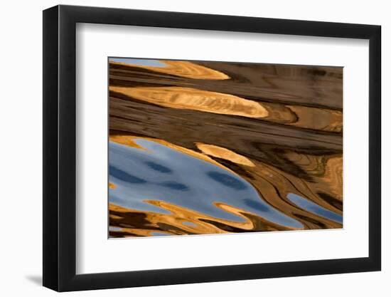 USA, Utah, Glen Canyon National Recreation Area. Abstract design of canyon wall and sky reflections-Judith Zimmerman-Framed Photographic Print