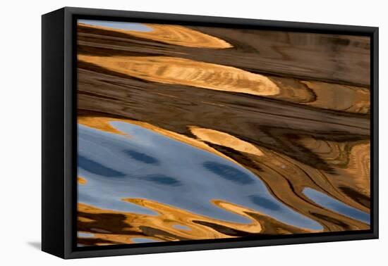 USA, Utah, Glen Canyon National Recreation Area. Abstract design of canyon wall and sky reflections-Judith Zimmerman-Framed Premier Image Canvas