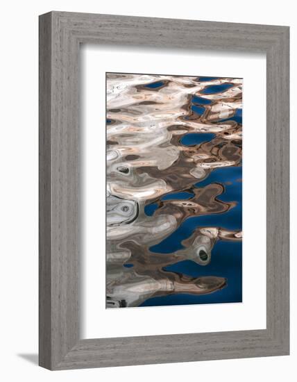 USA, Utah, Glen Canyon National Recreation Area. Abstract design of canyon wall and sky reflections-Judith Zimmerman-Framed Photographic Print