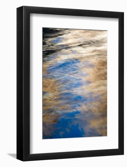 USA, Utah, Glen Canyon National Recreation Area. Abstract design of canyon wall and sky reflections-Judith Zimmerman-Framed Photographic Print