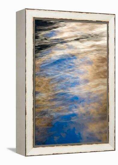 USA, Utah, Glen Canyon National Recreation Area. Abstract design of canyon wall and sky reflections-Judith Zimmerman-Framed Premier Image Canvas