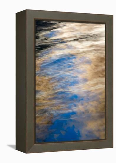 USA, Utah, Glen Canyon National Recreation Area. Abstract design of canyon wall and sky reflections-Judith Zimmerman-Framed Premier Image Canvas