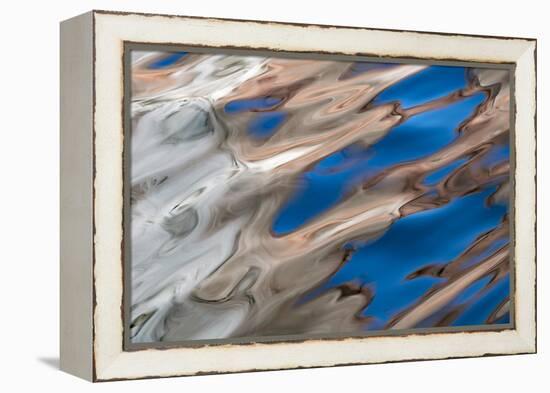 USA, Utah, Glen Canyon National Recreation Area. Abstract design of canyon wall and sky reflections-Judith Zimmerman-Framed Premier Image Canvas