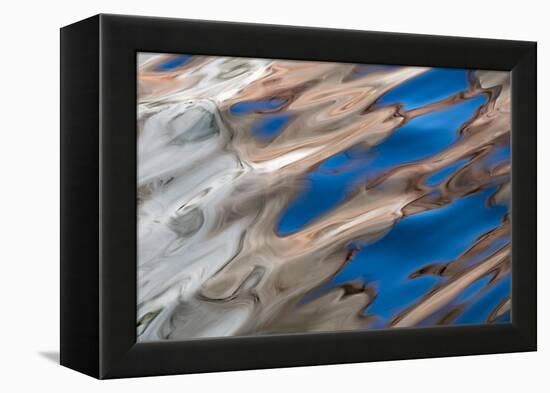 USA, Utah, Glen Canyon National Recreation Area. Abstract design of canyon wall and sky reflections-Judith Zimmerman-Framed Premier Image Canvas