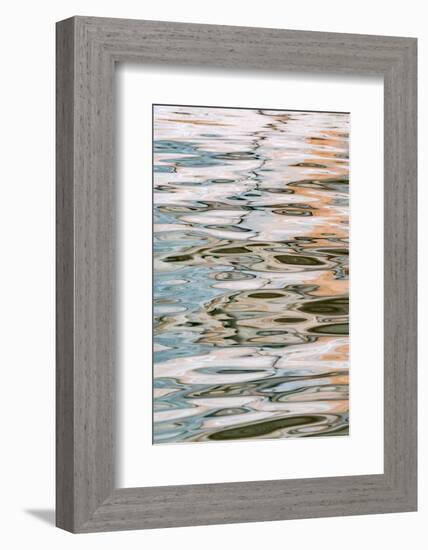 USA, Utah, Glen Canyon National Recreation Area. Abstract design of canyon wall and sky reflections-Judith Zimmerman-Framed Photographic Print