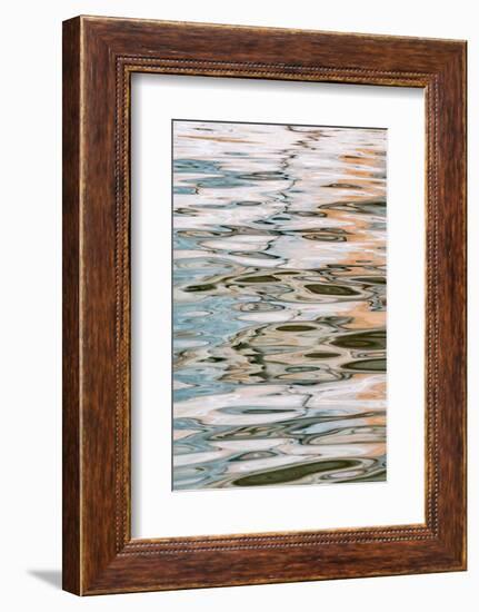 USA, Utah, Glen Canyon National Recreation Area. Abstract design of canyon wall and sky reflections-Judith Zimmerman-Framed Photographic Print