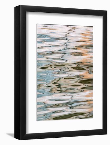 USA, Utah, Glen Canyon National Recreation Area. Abstract design of canyon wall and sky reflections-Judith Zimmerman-Framed Photographic Print