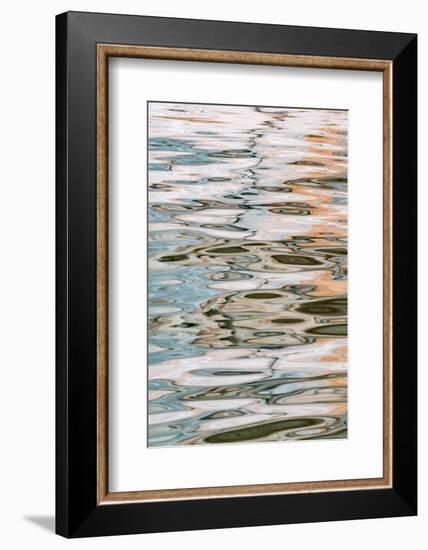 USA, Utah, Glen Canyon National Recreation Area. Abstract design of canyon wall and sky reflections-Judith Zimmerman-Framed Photographic Print