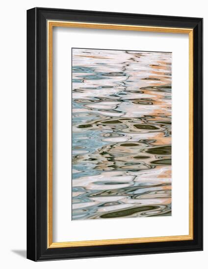 USA, Utah, Glen Canyon National Recreation Area. Abstract design of canyon wall and sky reflections-Judith Zimmerman-Framed Photographic Print