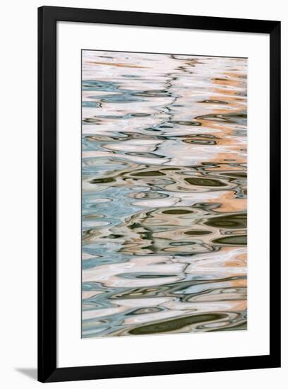 USA, Utah, Glen Canyon National Recreation Area. Abstract design of canyon wall and sky reflections-Judith Zimmerman-Framed Photographic Print