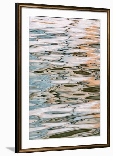 USA, Utah, Glen Canyon National Recreation Area. Abstract design of canyon wall and sky reflections-Judith Zimmerman-Framed Photographic Print