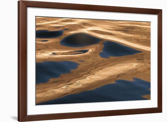 USA, Utah, Glen Canyon National Recreation Area. Abstract design of canyon wall and sky reflections-Judith Zimmerman-Framed Photographic Print