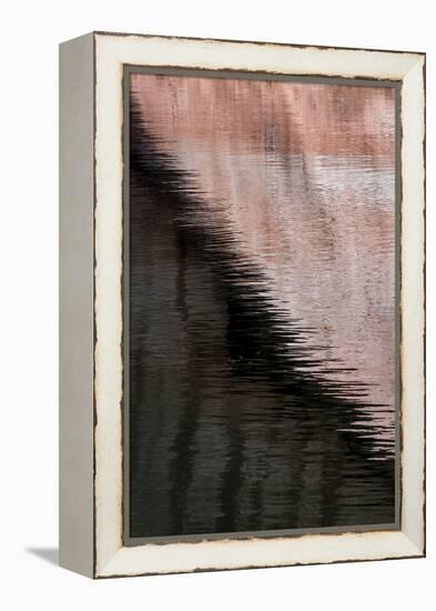 USA, Utah, Glen Canyon National Recreation Area. Abstract design of canyon wall reflections.-Judith Zimmerman-Framed Premier Image Canvas