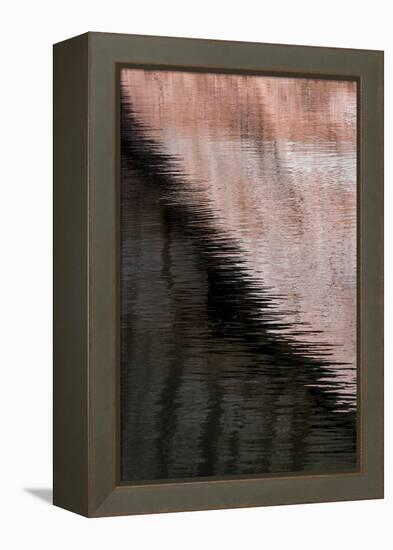 USA, Utah, Glen Canyon National Recreation Area. Abstract design of canyon wall reflections.-Judith Zimmerman-Framed Premier Image Canvas