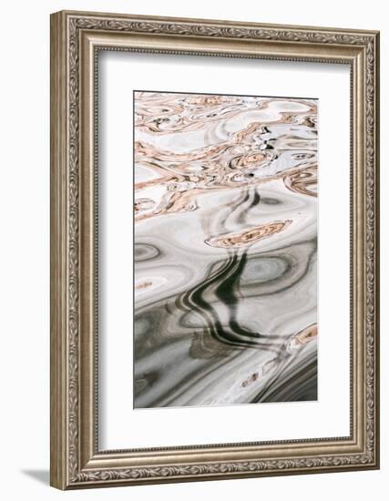 USA, Utah, Glen Canyon National Recreation Area. Abstract design of canyon wall reflections.-Judith Zimmerman-Framed Photographic Print