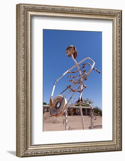 USA, Utah, Highway 24, Deserted Place, Metal Figures-Catharina Lux-Framed Photographic Print